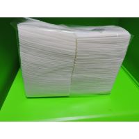 Салфетки бумажные 24х24 однослойные белые 400шт/пач, 18 пач/уп